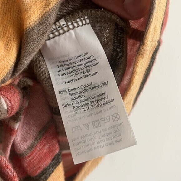 Madewell Striped Short Sleeve Top Indie Granola Casual Blouse - Picture 7 of 8